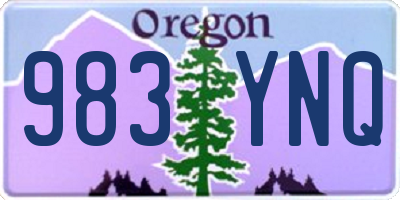 OR license plate 983YNQ