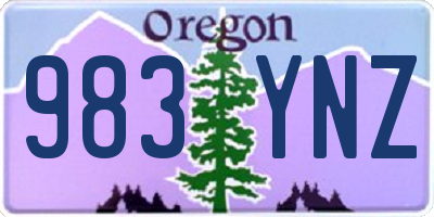 OR license plate 983YNZ