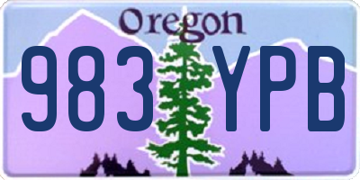 OR license plate 983YPB