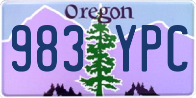 OR license plate 983YPC