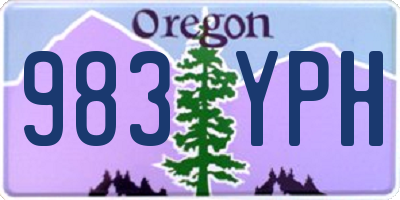 OR license plate 983YPH