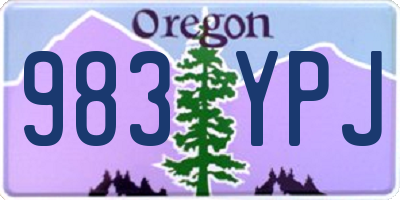 OR license plate 983YPJ