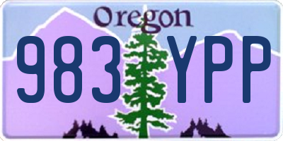 OR license plate 983YPP