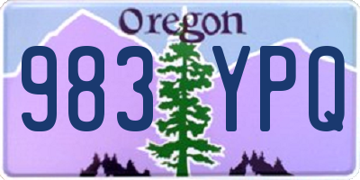 OR license plate 983YPQ