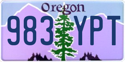 OR license plate 983YPT