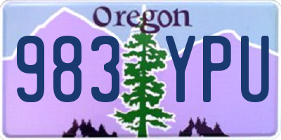 OR license plate 983YPU