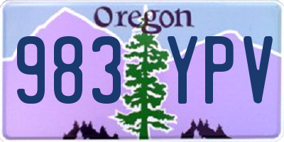 OR license plate 983YPV