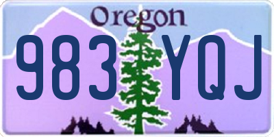 OR license plate 983YQJ