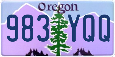 OR license plate 983YQQ