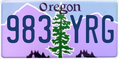 OR license plate 983YRG