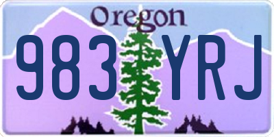OR license plate 983YRJ