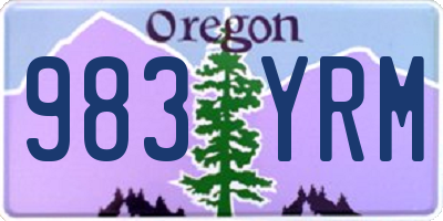 OR license plate 983YRM