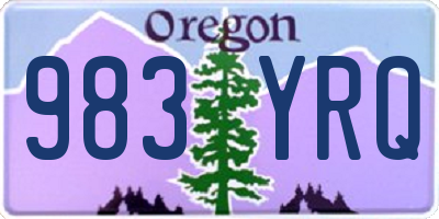 OR license plate 983YRQ