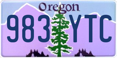 OR license plate 983YTC