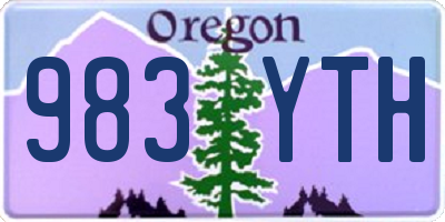 OR license plate 983YTH