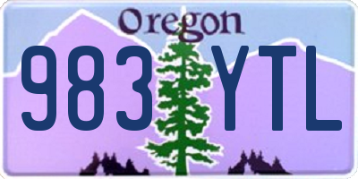 OR license plate 983YTL