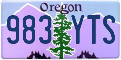 OR license plate 983YTS