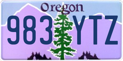 OR license plate 983YTZ