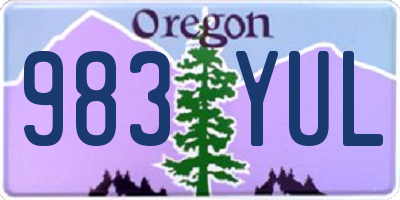 OR license plate 983YUL
