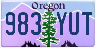 OR license plate 983YUT