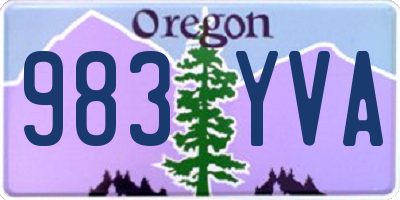 OR license plate 983YVA