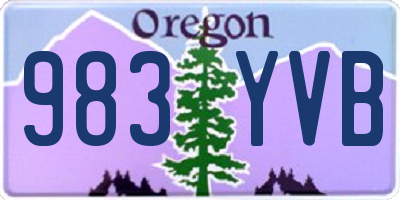 OR license plate 983YVB