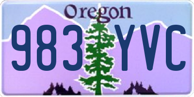 OR license plate 983YVC