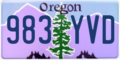 OR license plate 983YVD