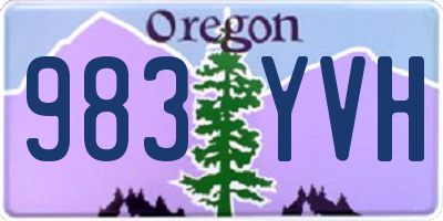 OR license plate 983YVH