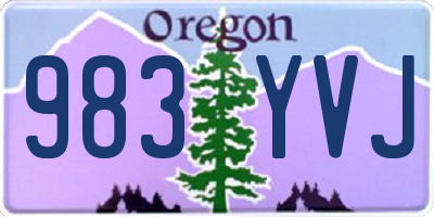OR license plate 983YVJ