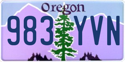 OR license plate 983YVN