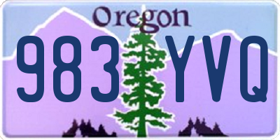 OR license plate 983YVQ
