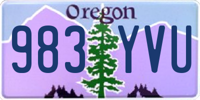 OR license plate 983YVU