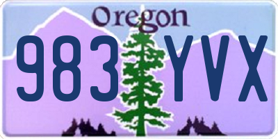 OR license plate 983YVX