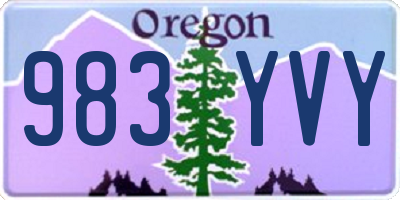 OR license plate 983YVY