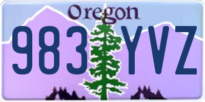 OR license plate 983YVZ