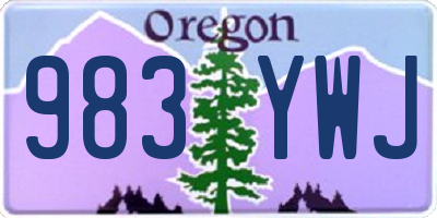 OR license plate 983YWJ