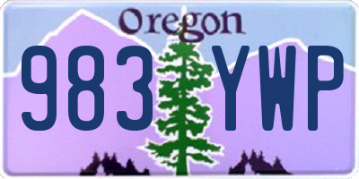 OR license plate 983YWP