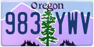 OR license plate 983YWV