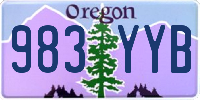 OR license plate 983YYB