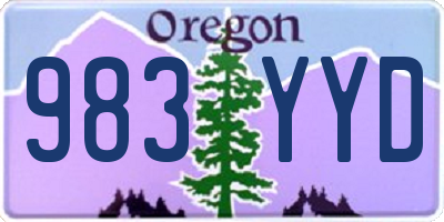 OR license plate 983YYD