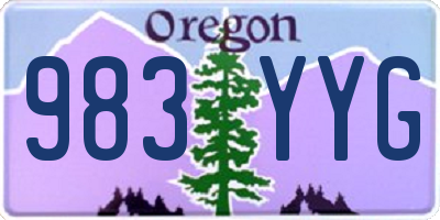 OR license plate 983YYG
