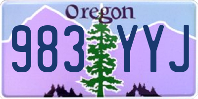 OR license plate 983YYJ