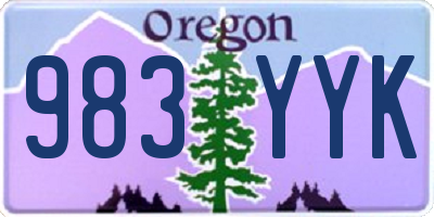 OR license plate 983YYK