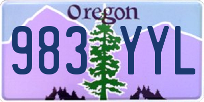 OR license plate 983YYL