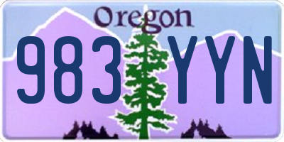 OR license plate 983YYN