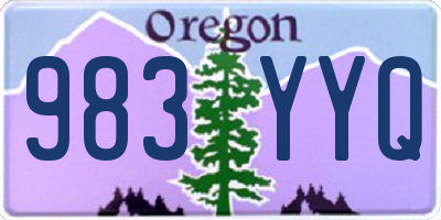 OR license plate 983YYQ