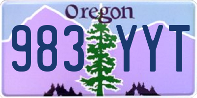 OR license plate 983YYT