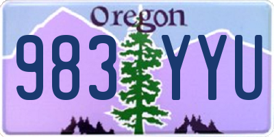 OR license plate 983YYU