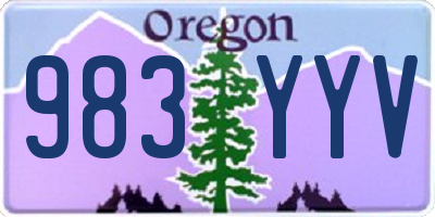 OR license plate 983YYV
